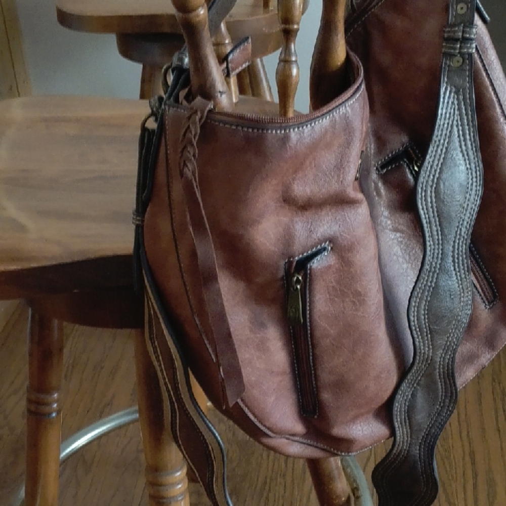 Justin Boots Tan Leather Handbag - Picture 9 of 15